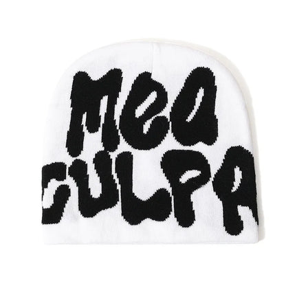 best 2023 New Knitting Beanies Hat Men Women Paragraph Quality Cap Mea Culpa Y2k Warm Fashion Hundred Take Cold Cap for Women Hats shop online at M2K Trends for