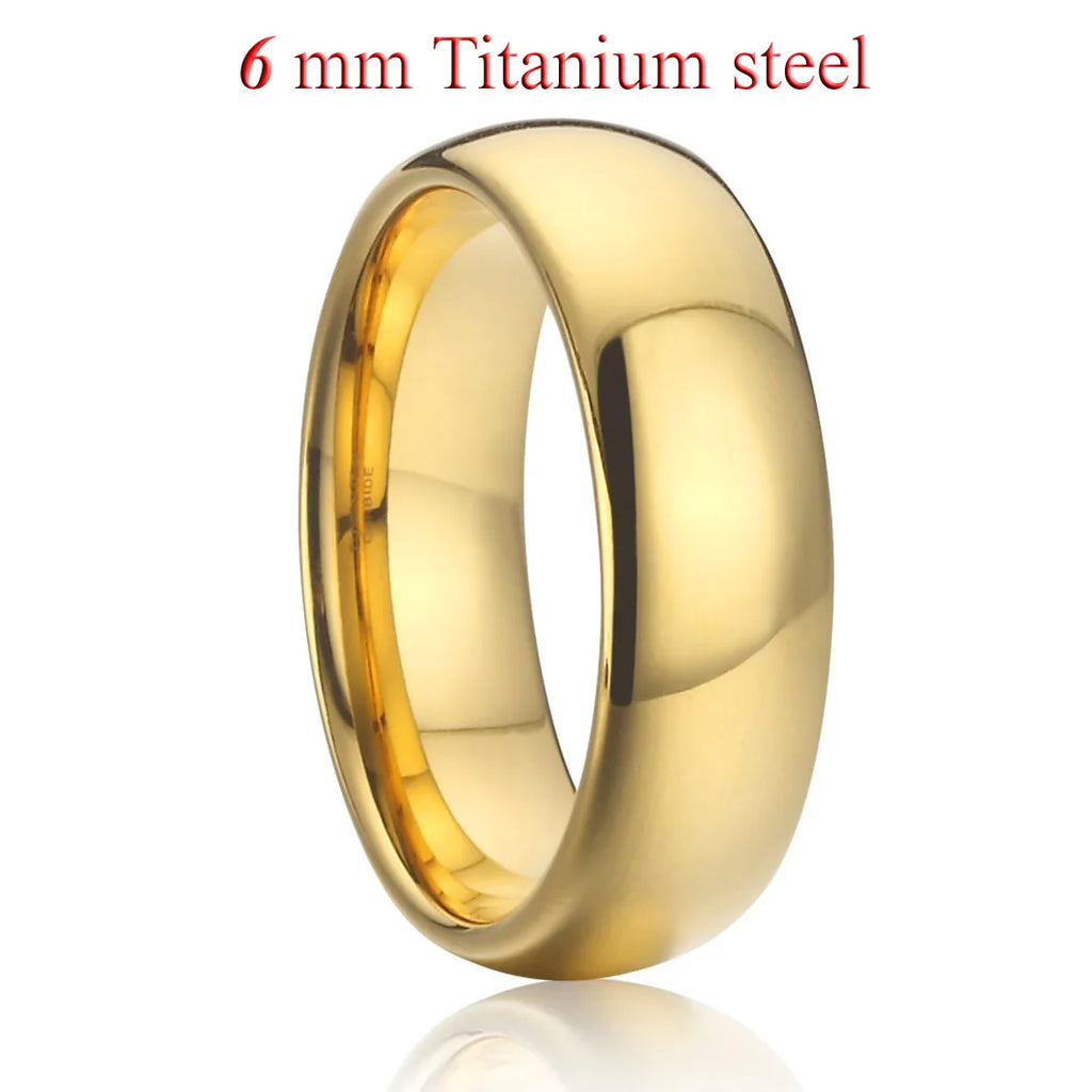 Titanfitz Custom Engraved Titanium & Stainless Steel Wedding Bands – His and Hers Rings with Cubic Zirconia