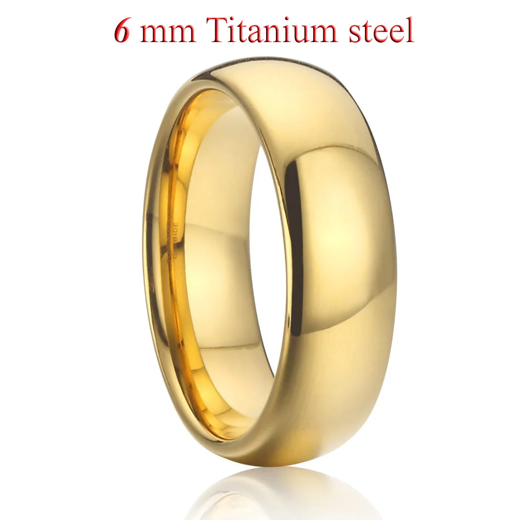 Titanfitz Custom Engraved Titanium & Stainless Steel Wedding Bands – His and Hers Rings with Cubic Zirconia