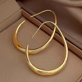 Geometric Oval Hoop Earrings for Women | Minimalist Gold & Silver Fashion Jewelry