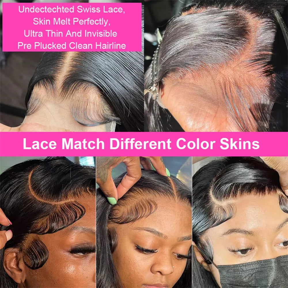 HD Lace Wig 13x6 & 13x4 Body Wave Human Hair Wig – 200% 250% Density, Pre-Plucked