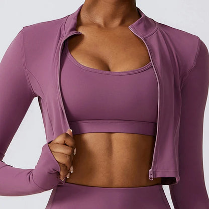 Women Gym Top Zip Fitness Sport Yoga Clothes Sexy Sport T-Shirt Women Breathable Long Sleeve Workout Tops T Shirt Top Sportswear