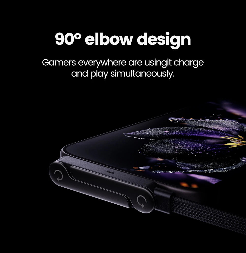 65W Fast Charging Cable with Foldable Phone Holder | USB-C & USB | Braided Nylon | 1m & 1.5m