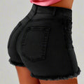 2024 Women High Waist Denim Shorts Ripped Hole Bodycon Short Feminino Jean Shorts With Tassel Summer Casual Streetwear
