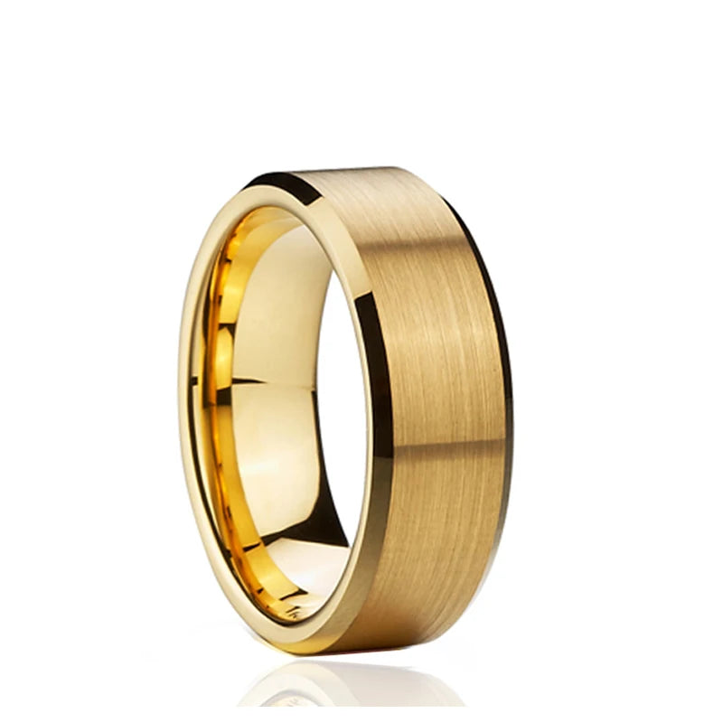 Titanfitz Custom Engraved Titanium & Stainless Steel Wedding Bands – His and Hers Rings with Cubic Zirconia