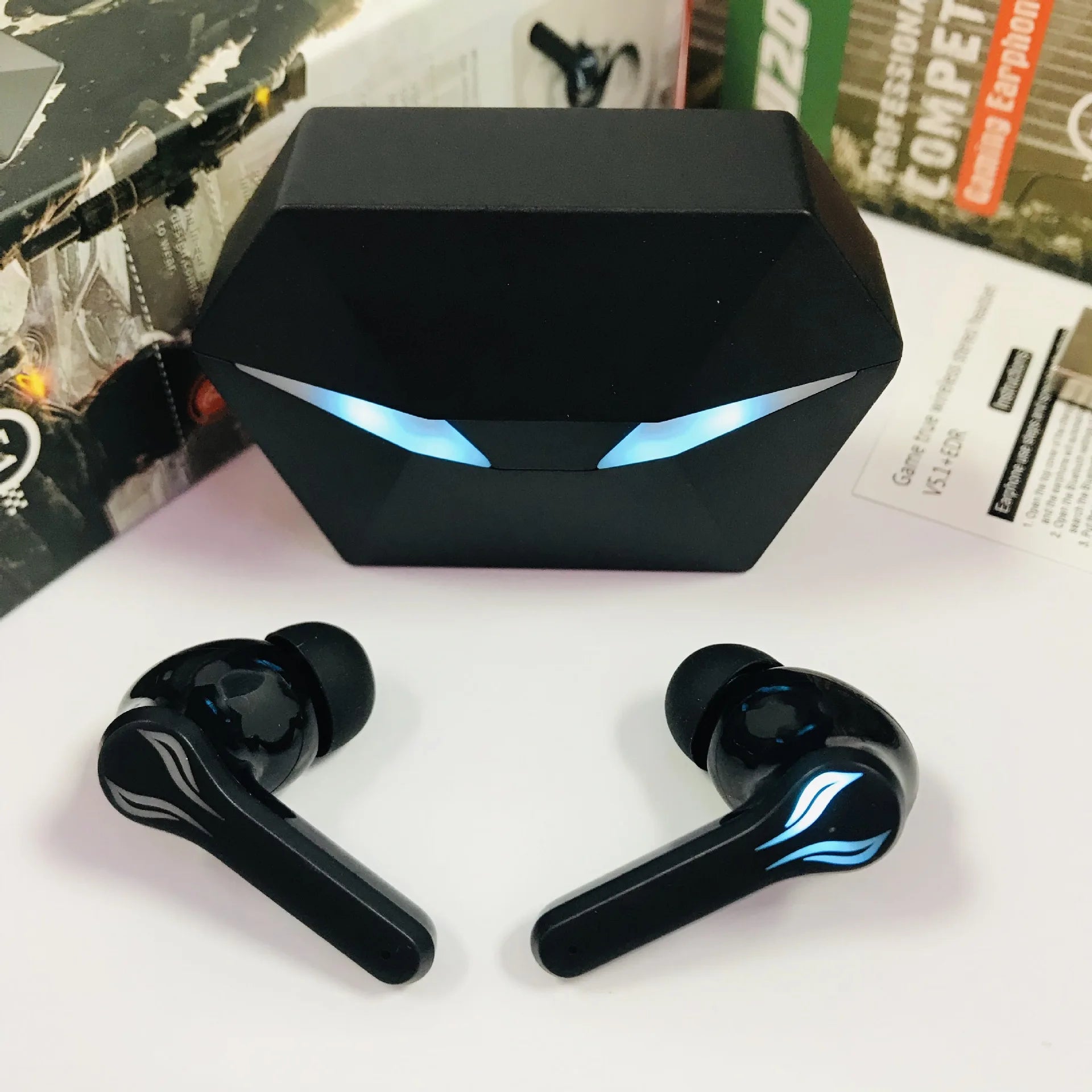Wireless BT Headset With Led Light Compact And Portable Comfortable And Suitable For Sports Games Mobile For Phone Accessories