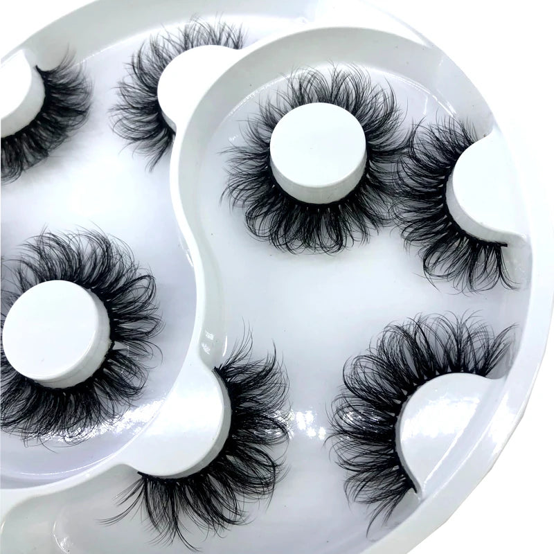 HBZGTLAD 5 pairs natural false eyelashes fake lashes long makeup 3d mink lashes eyelash extension mink eyelashes for beauty