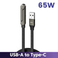 65W Fast Charging Cable with Foldable Phone Holder | USB-C & USB | Braided Nylon | 1m & 1.5m