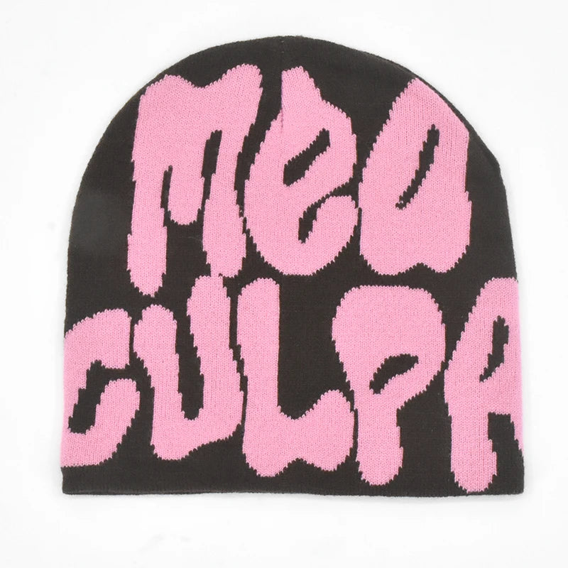 best 2023 New Knitting Beanies Hat Men Women Paragraph Quality Cap Mea Culpa Y2k Warm Fashion Hundred Take Cold Cap for Women Hats shop online at M2K Trends for