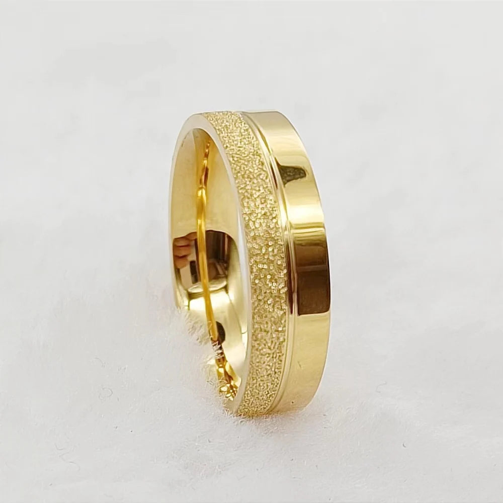 Titanfitz Custom Engraved Titanium & Stainless Steel Wedding Bands – His and Hers Rings with Cubic Zirconia