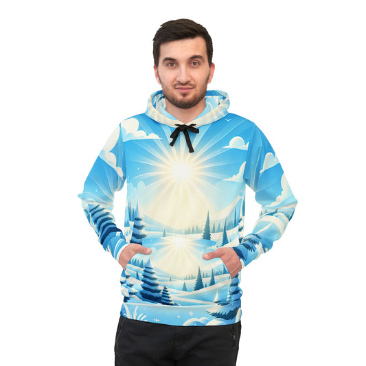 Sunny snowy Day Athletic Hoodie