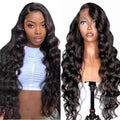 High-quality Lace Wig with natural, curly hair and side bangs. Perfect for any type and skin color. Exotic style.