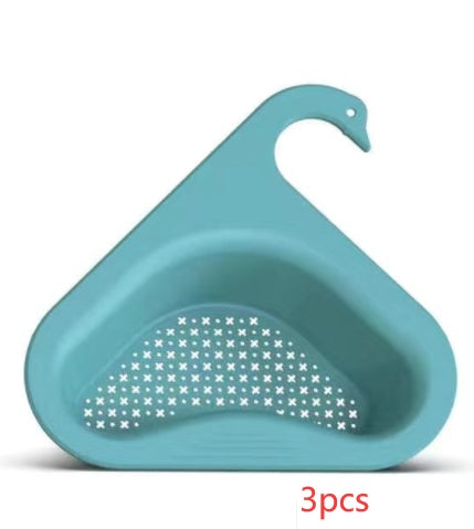 Swan Drain Basket for Kitchen Sink - Wet and Dry Separation