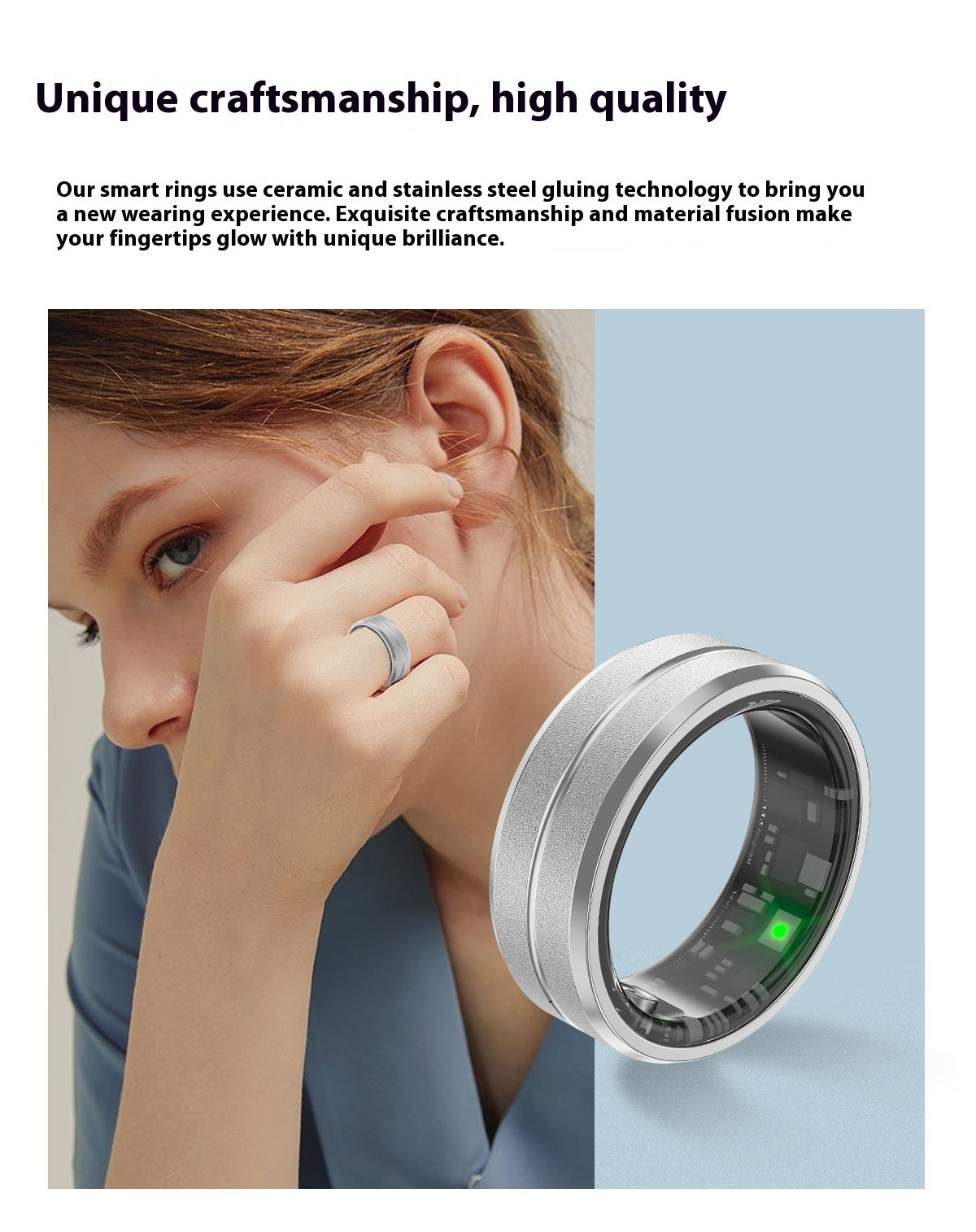 Smart Ring - Health Monitoring, 10-Day Battery, Waterproof Design