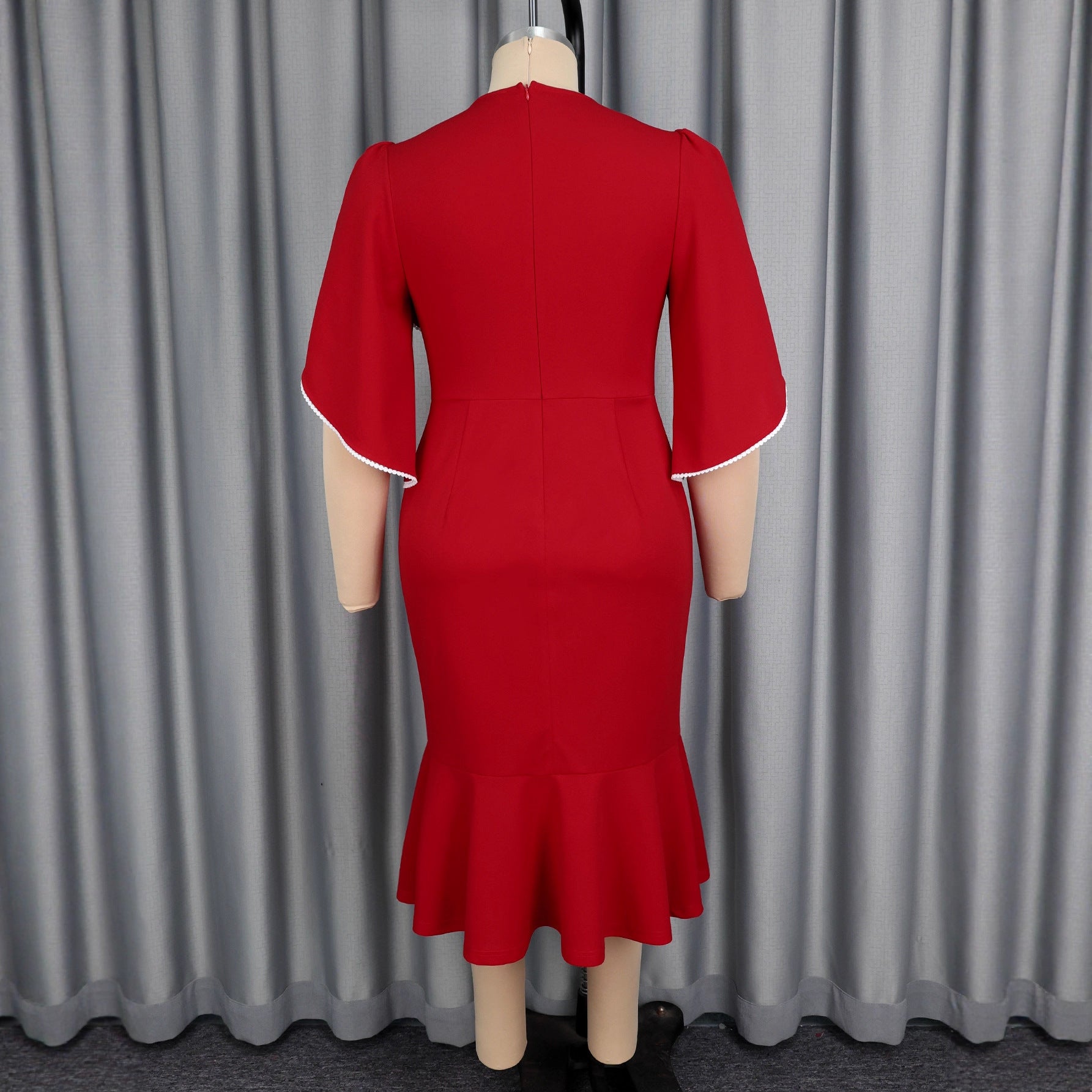 Plus Size Women's Mermaid Floral Dress – 3D Floral Bodycon Gown (0XL–4XL)