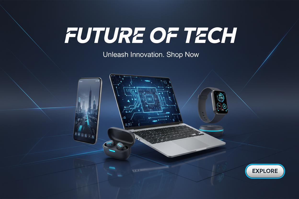 an electronics banner