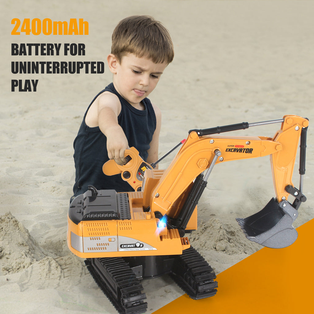 RC Remote Control Excavator Toy | 1/24 Scale Construction Digger with Lights & Sounds