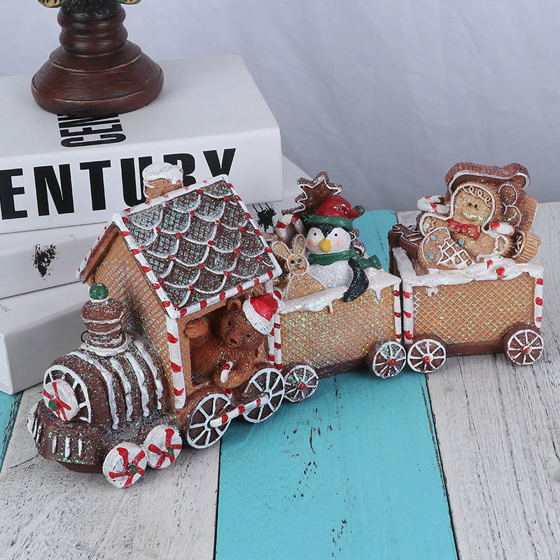 Train Christmas Decoration Resin Crafts