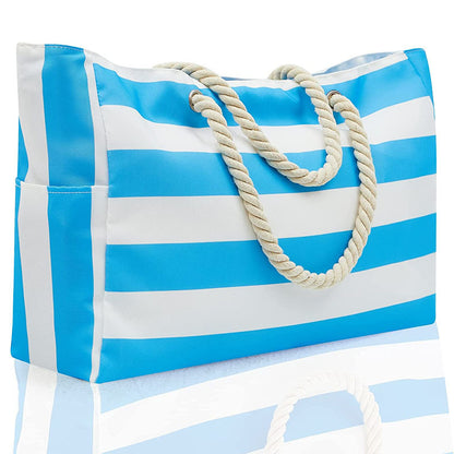 Affordable Striped Beach Canvas Travel Bag by M2k Trends