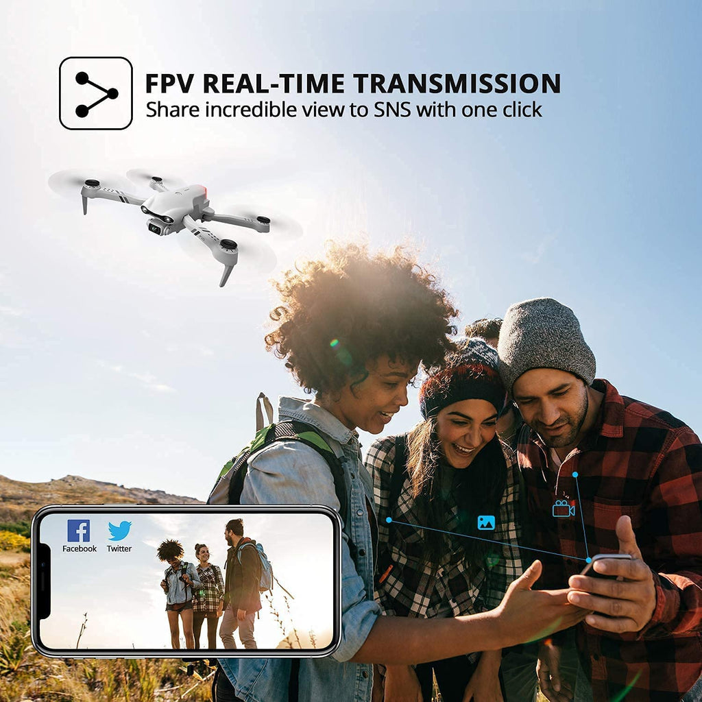 F10 Foldable Drone with 1080P HD FPV Camera | 32-Min Flight Time | WiFi RC Quadcopter