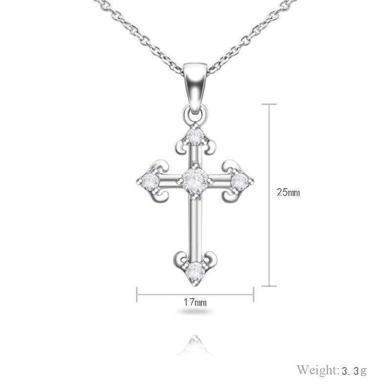 Gift Cross Diamond Necklace Mother's Day Thanksgiving Jewelry