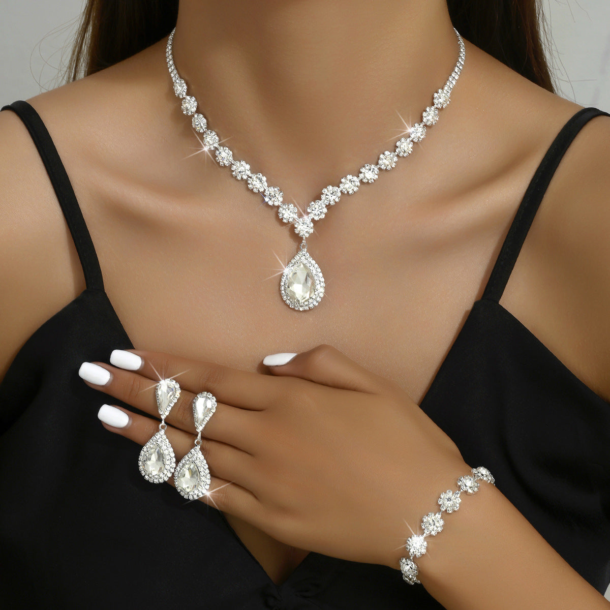Elegant Bridal Jewelry Sets | Necklace, Earrings, Bracelet a wow factor