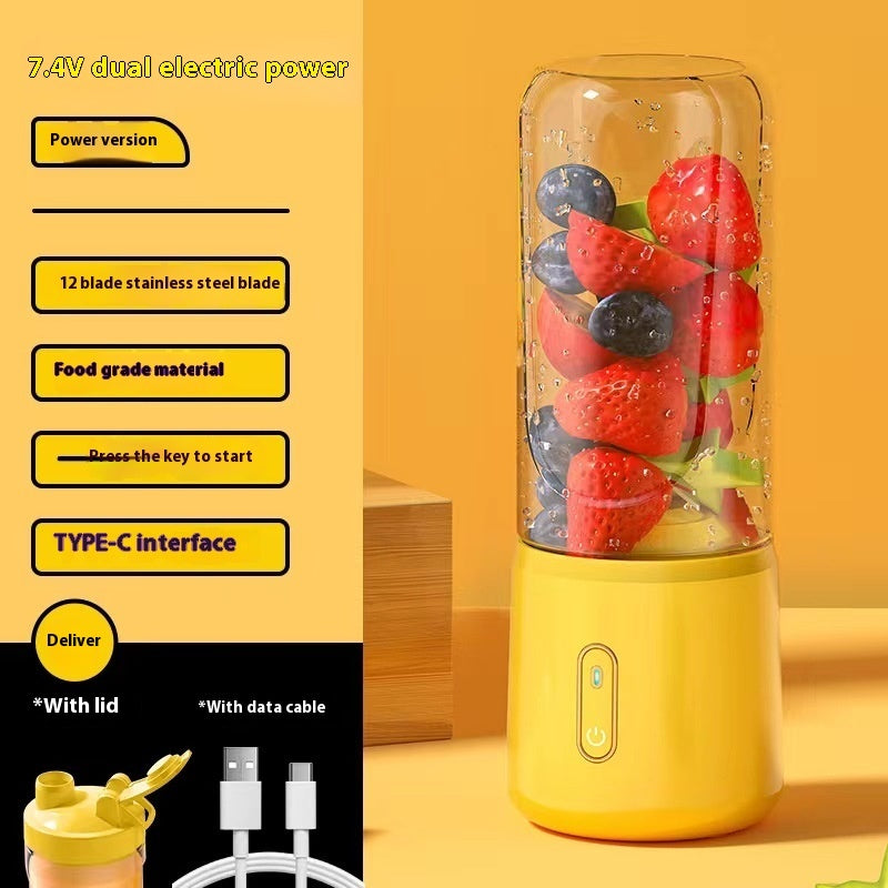 Portable Semi-Automatic Juice Cup – Whisper Quiet & Rechargeable