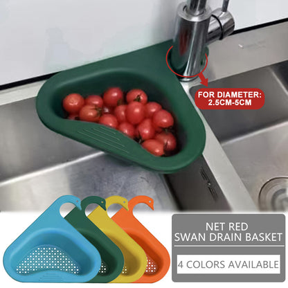 Swan Drain Basket for Kitchen Sink - Wet and Dry Separation