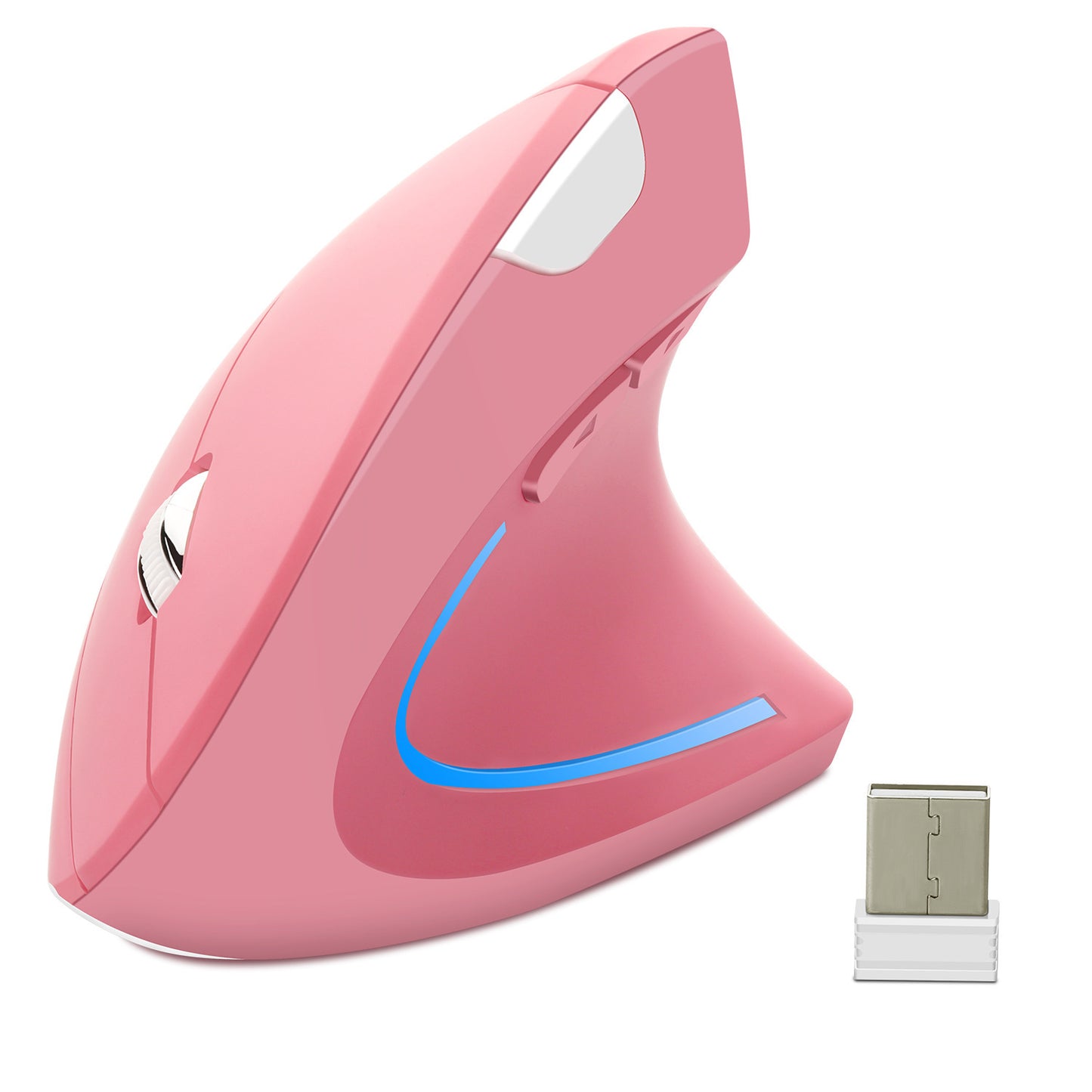 Wrist-Friendly: Vertical Wireless Mouse