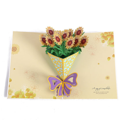 Mother's Day 3D Ornament 3D Bouquet Greeting Card