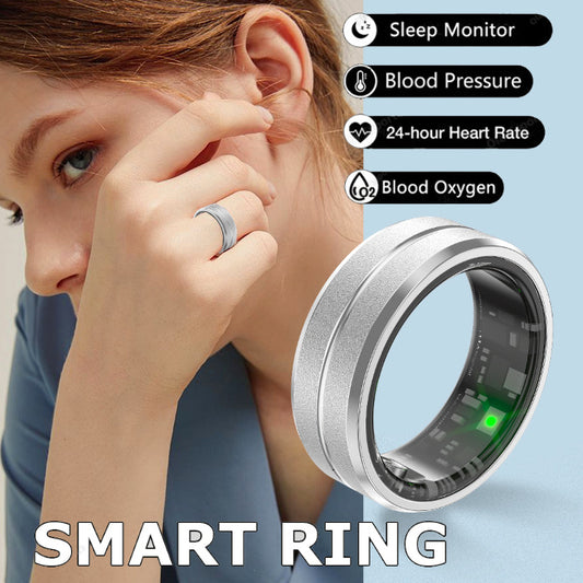 2025 Smart Ring For Men Women Heart Rate Blood Oxygen Monitoring Multi Sports Modes IP68 Waterproof Smart Rings For Android IOS