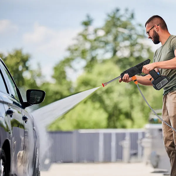 M2K Luxe 21V Cordless Pressure Washer | 400 PSI Complete Kit | 2 Batteries + Foam Cannon