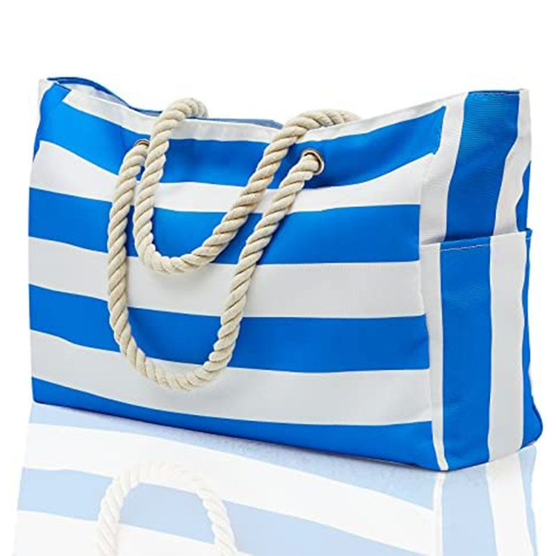 Affordable Striped Beach Canvas Travel Bag by M2k Trends