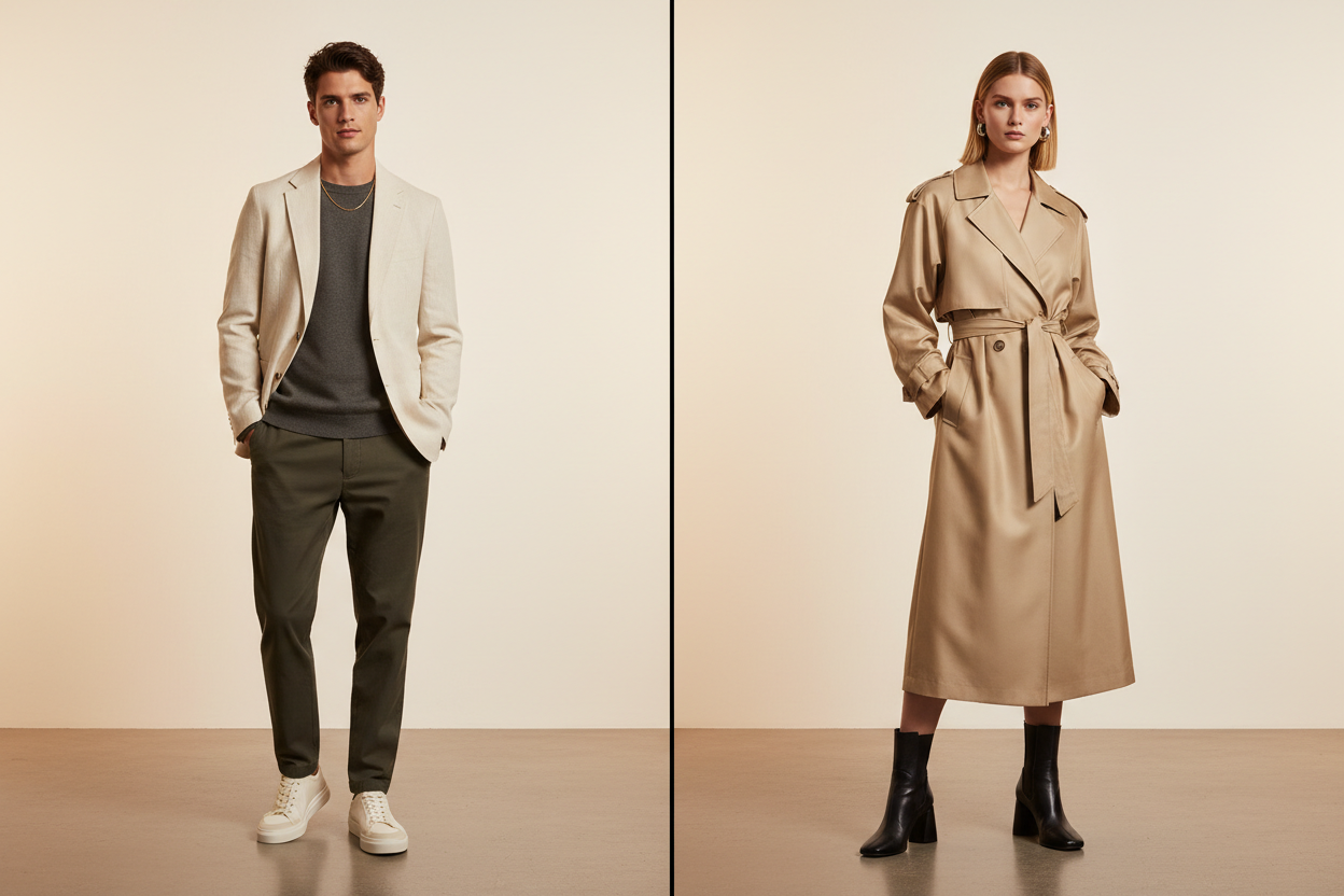 male and female fashion banner