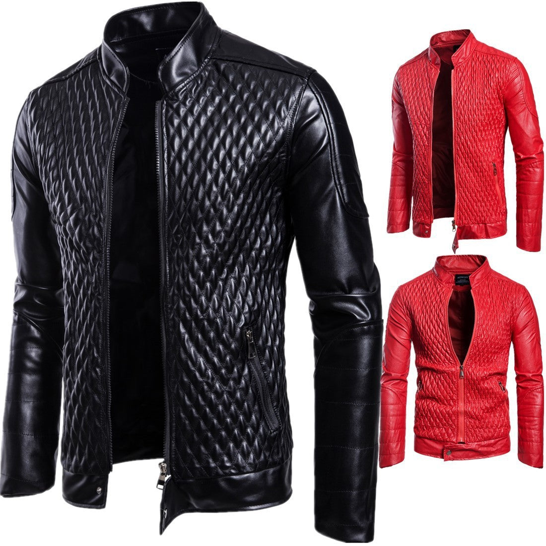 Stylish Leather Jacket with Cardigan Styling