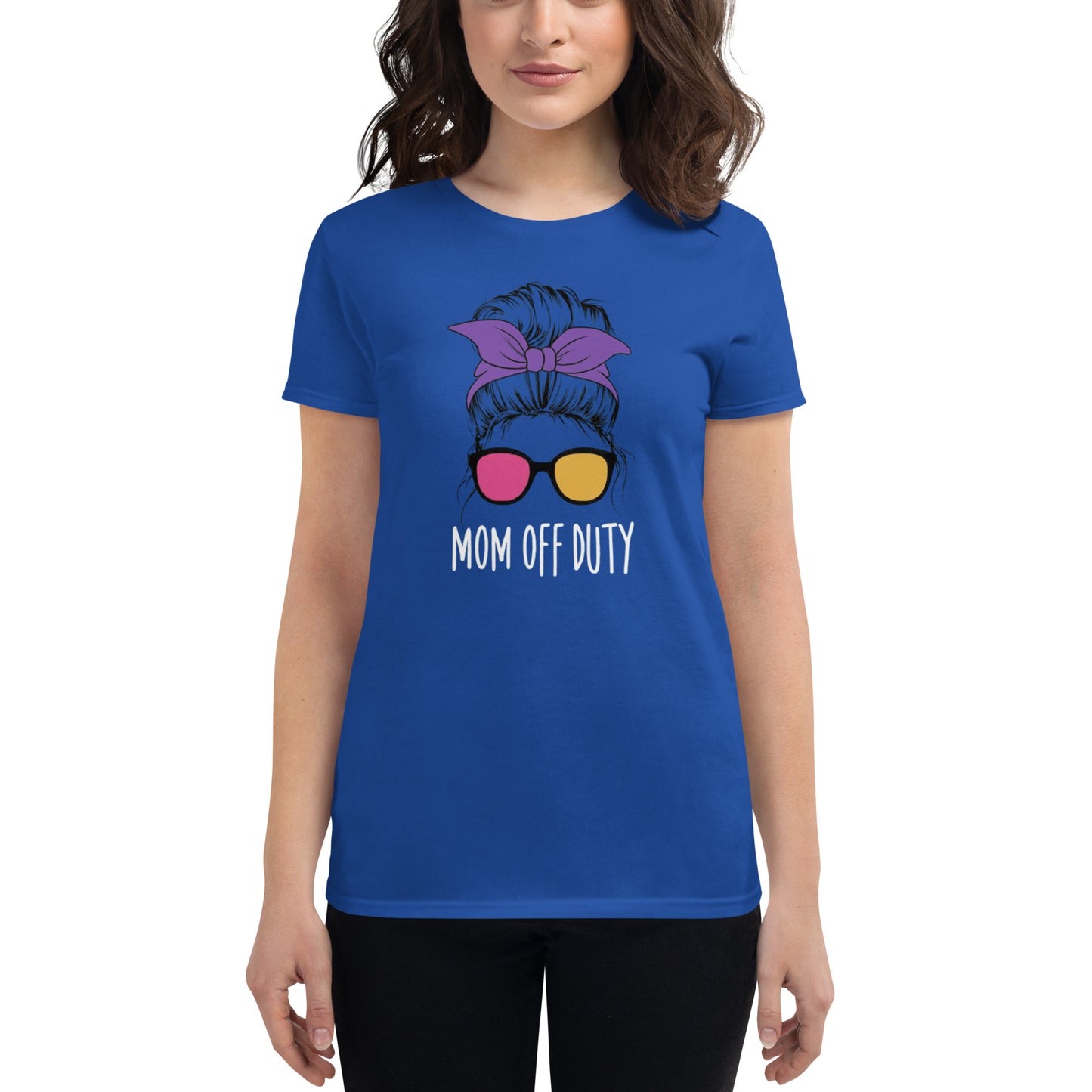 Mother's Day Gift T-Shirt: Mom Off Duty, Heart Sunglasses