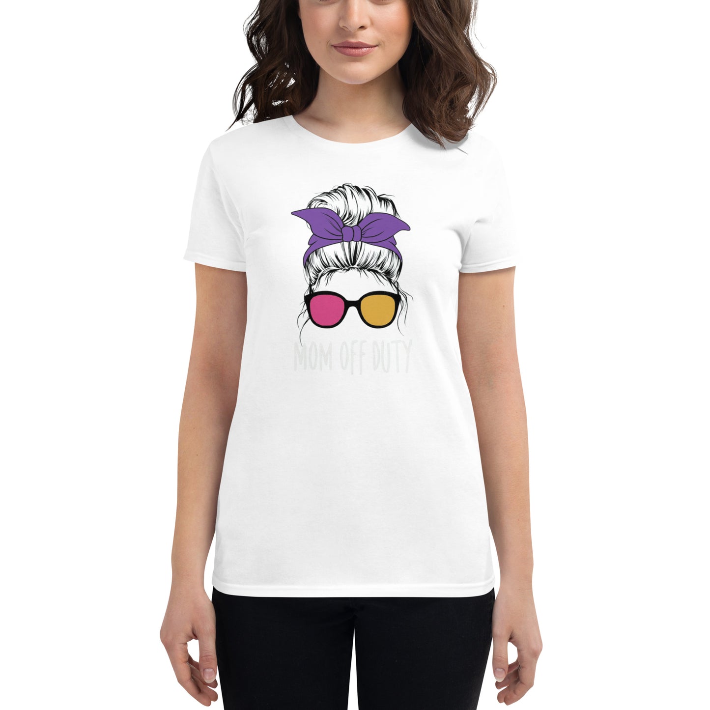 Mother's Day Gift T-Shirt: Mom Off Duty, Heart Sunglasses