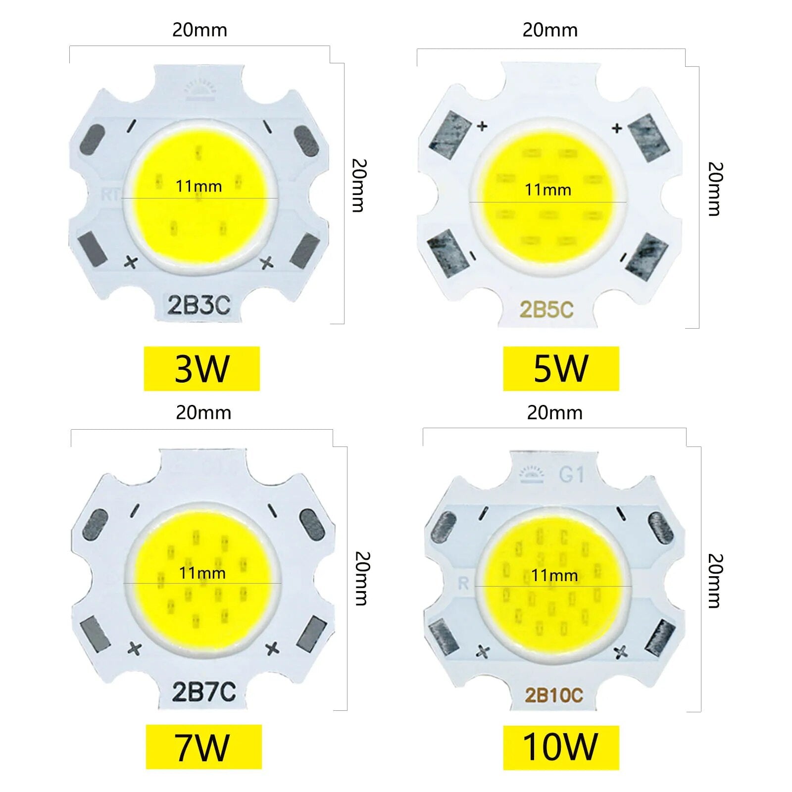 best 10pcs a lot 3W 5W 7W 10W LED COB Light Bulb On Board 250mA led diodes High Power LED Light Lamp SpotLight Downlight Lamps DIY shop online at M2K Trends for