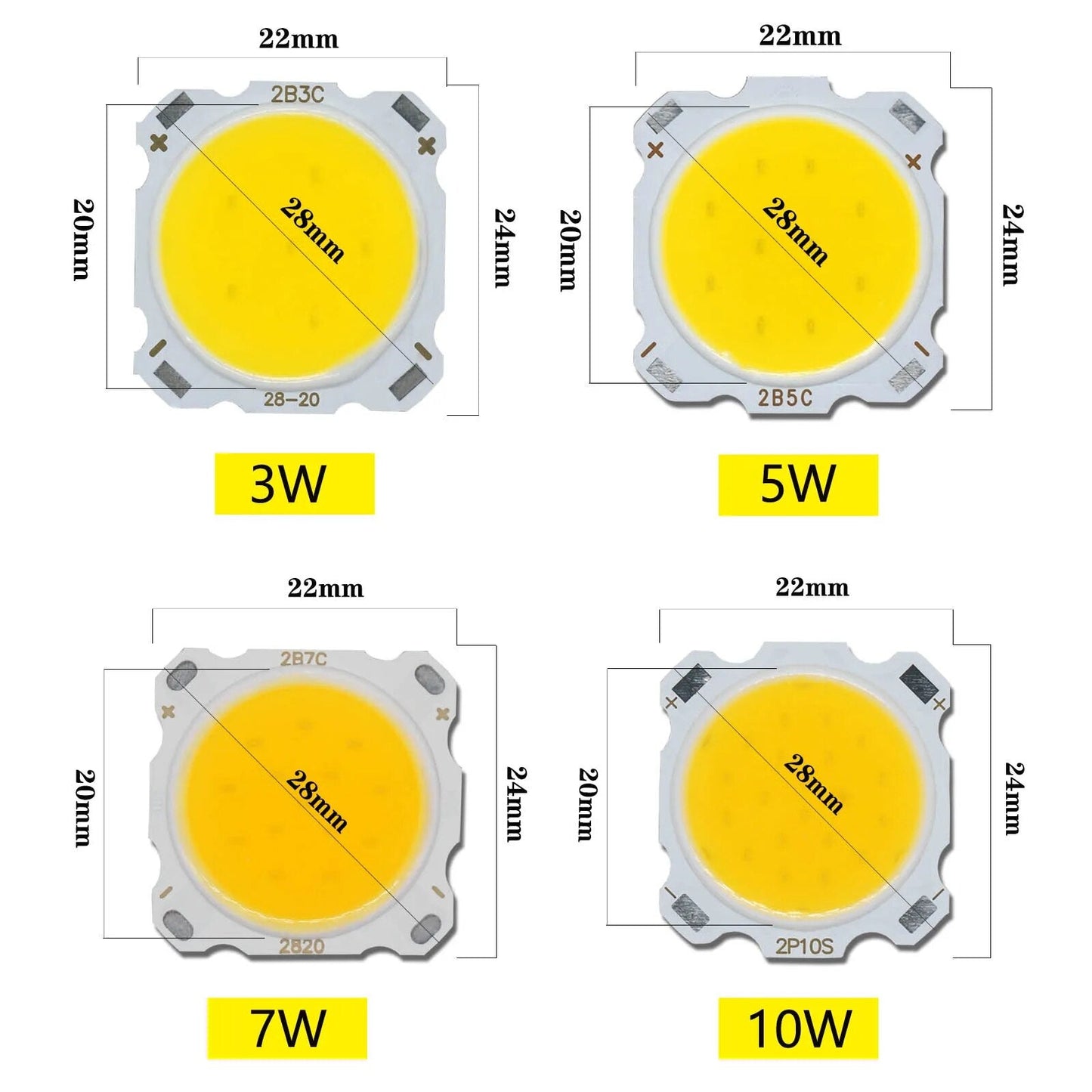 best 10pcs a lot 3W 5W 7W 10W LED COB Light Bulb On Board 250mA led diodes High Power LED Light Lamp SpotLight Downlight Lamps DIY shop online at M2K Trends for