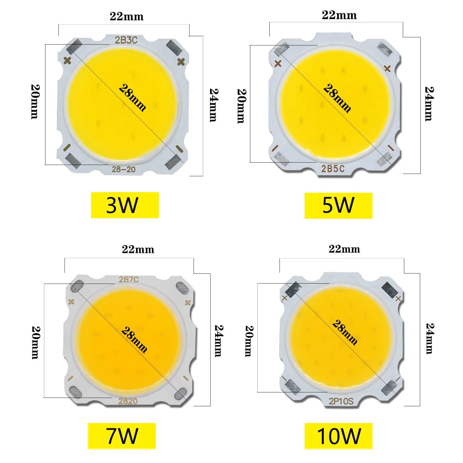 best 10pcs a lot 3W 5W 7W 10W LED COB Light Bulb On Board 250mA led diodes High Power LED Light Lamp SpotLight Downlight Lamps DIY shop online at M2K Trends for