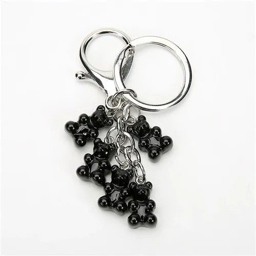best 1PC Women Keychain Bear Handbag Keyring Flatback Resin Pendant Charms Colorful shop online at M2K Trends for