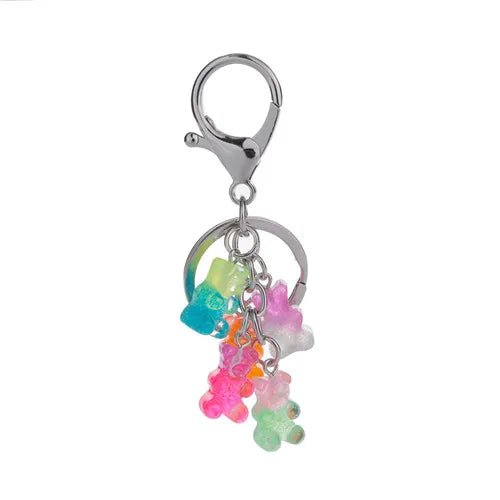 best 1PC Women Keychain Bear Handbag Keyring Flatback Resin Pendant Charms Colorful shop online at M2K Trends for