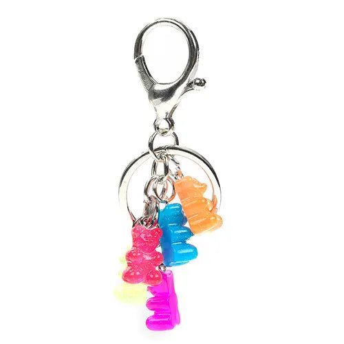 best 1PC Women Keychain Bear Handbag Keyring Flatback Resin Pendant Charms Colorful shop online at M2K Trends for