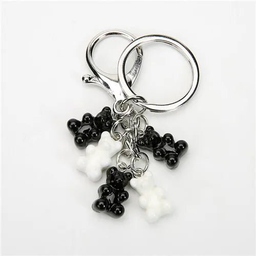best 1PC Women Keychain Bear Handbag Keyring Flatback Resin Pendant Charms Colorful shop online at M2K Trends for