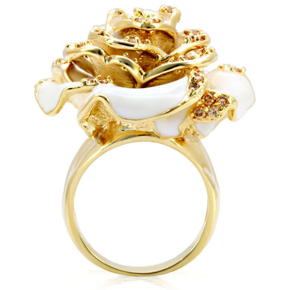 best 1W040 - Gold Brass Ring with AAA Grade CZ in Champagne Jewelry & Watches shop online at M2K Trends for $5 to $10