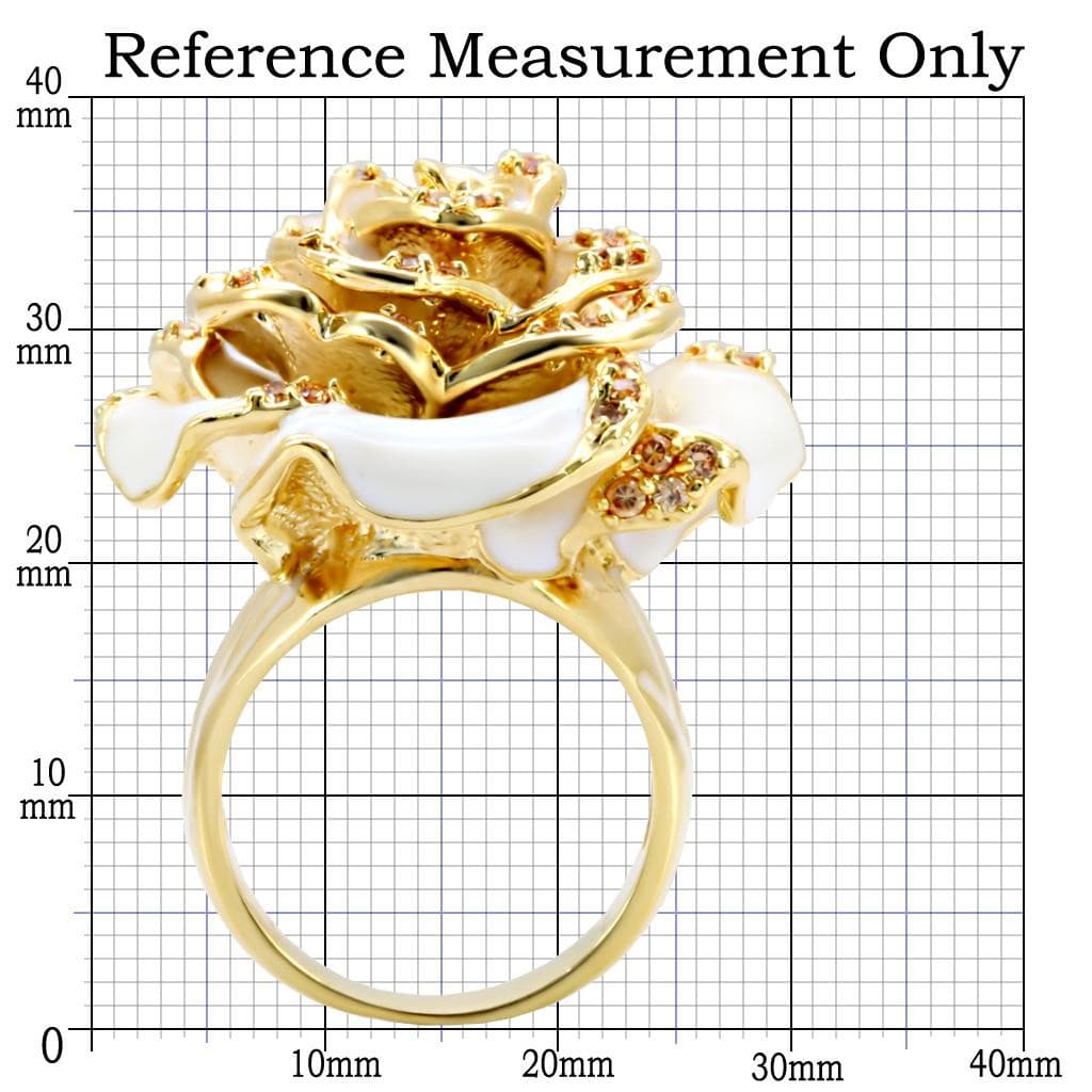 best 1W040 - Gold Brass Ring with AAA Grade CZ in Champagne Jewelry & Watches shop online at M2K Trends for $5 to $10