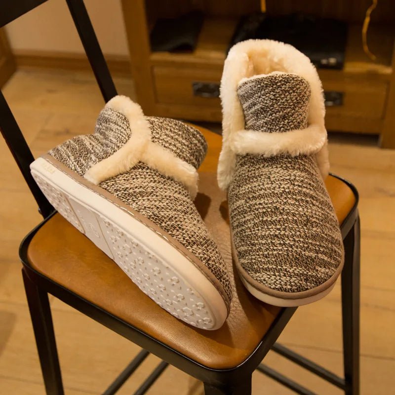 best 2020 Winter Women Slippers Cotton Home Shoes Couples Lovers Wool Warm Plush Indoor Floor Slippers Non-slip Men Soft Shoes shop online at M2K Trends for