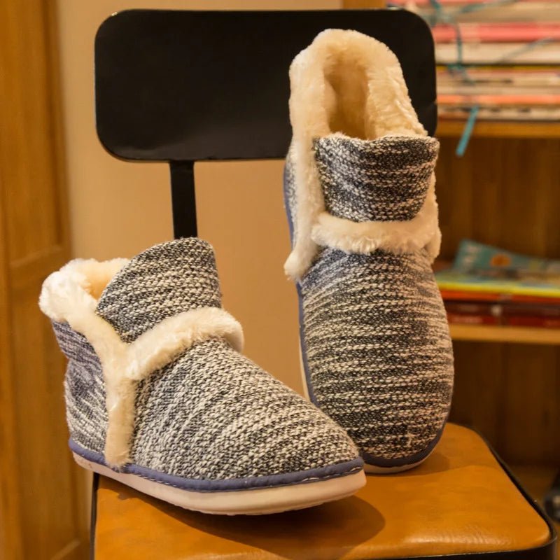 best 2020 Winter Women Slippers Cotton Home Shoes Couples Lovers Wool Warm Plush Indoor Floor Slippers Non-slip Men Soft Shoes shop online at M2K Trends for