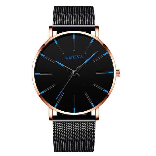 best 2021 Minimalist Men's Fashion Ultra Thin Watches Simple Men Business Stainless Steel Mesh Belt Quartz Watch relogio (KWT2236) shop online at M2K Trends for