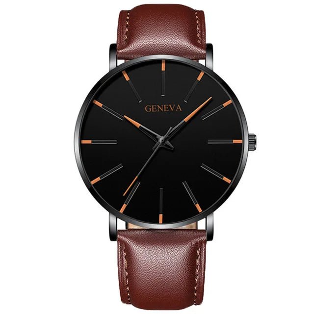 best 2021 Minimalist Men's Fashion Ultra Thin Watches Simple Men Business Stainless Steel Mesh Belt Quartz Watch relogio (KWT2236) shop online at M2K Trends for